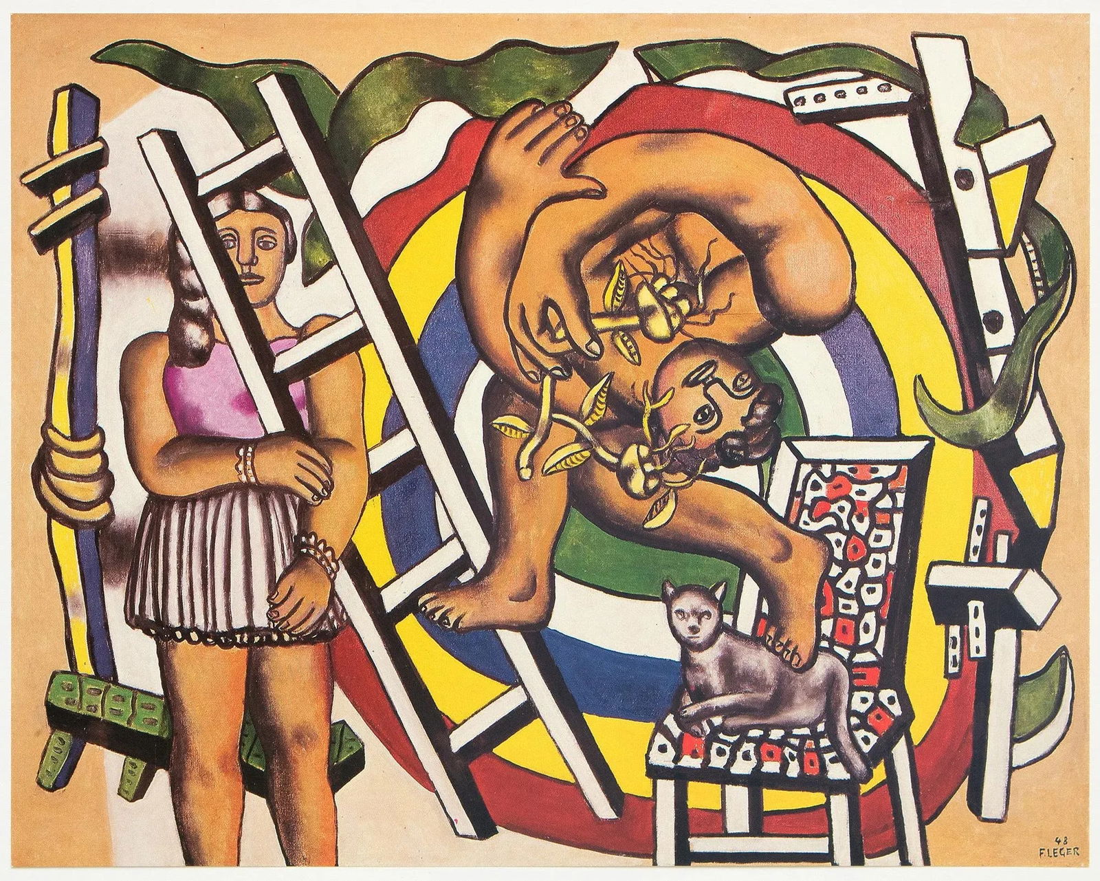 1990 After Fernand Leger "The Acrobat and His Partner", Full-Color Parisian Print - 8