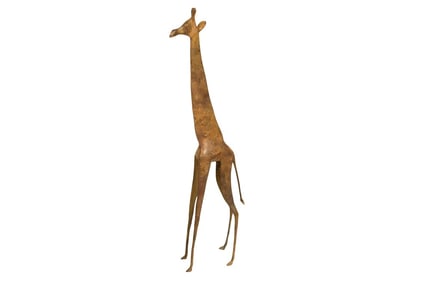 Vintage African Extra Large Copper Giraffe