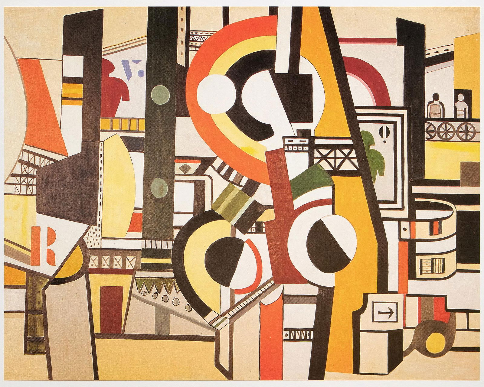 1990 After Fernand Leger "Study for Disks in the City", Full-Color Parisian Print - 8