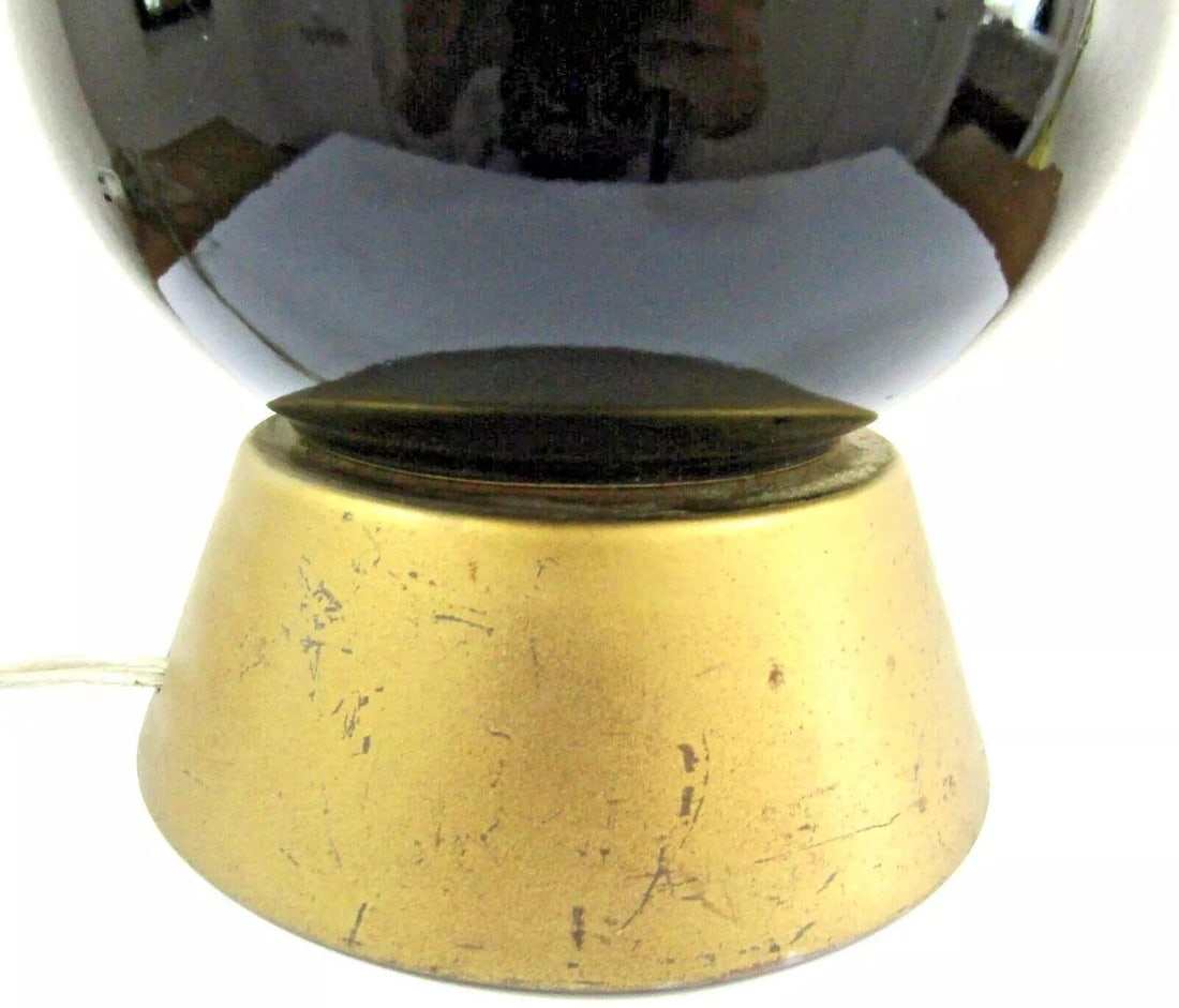 Mid-Century Italian Amethyst Art Glass Pineapple Texture Table Lamp - 7