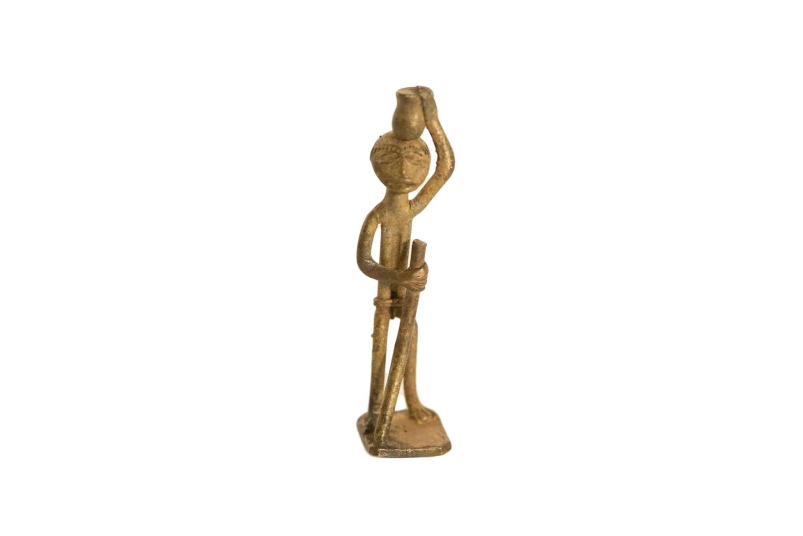 Vintage African Bronze Tribe Member - 4