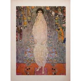1964 After Gustav Klimt, "Portrait of Baroness Elisabeth Bachofen-Echt" Large Photogravure