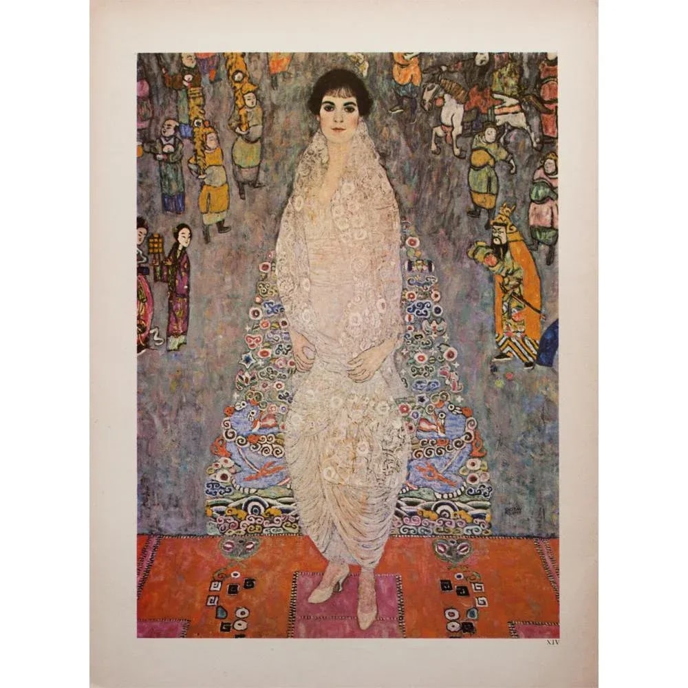 1964 After Gustav Klimt, "Portrait of Baroness Elisabeth Bachofen-Echt" Large Photogravure - 8