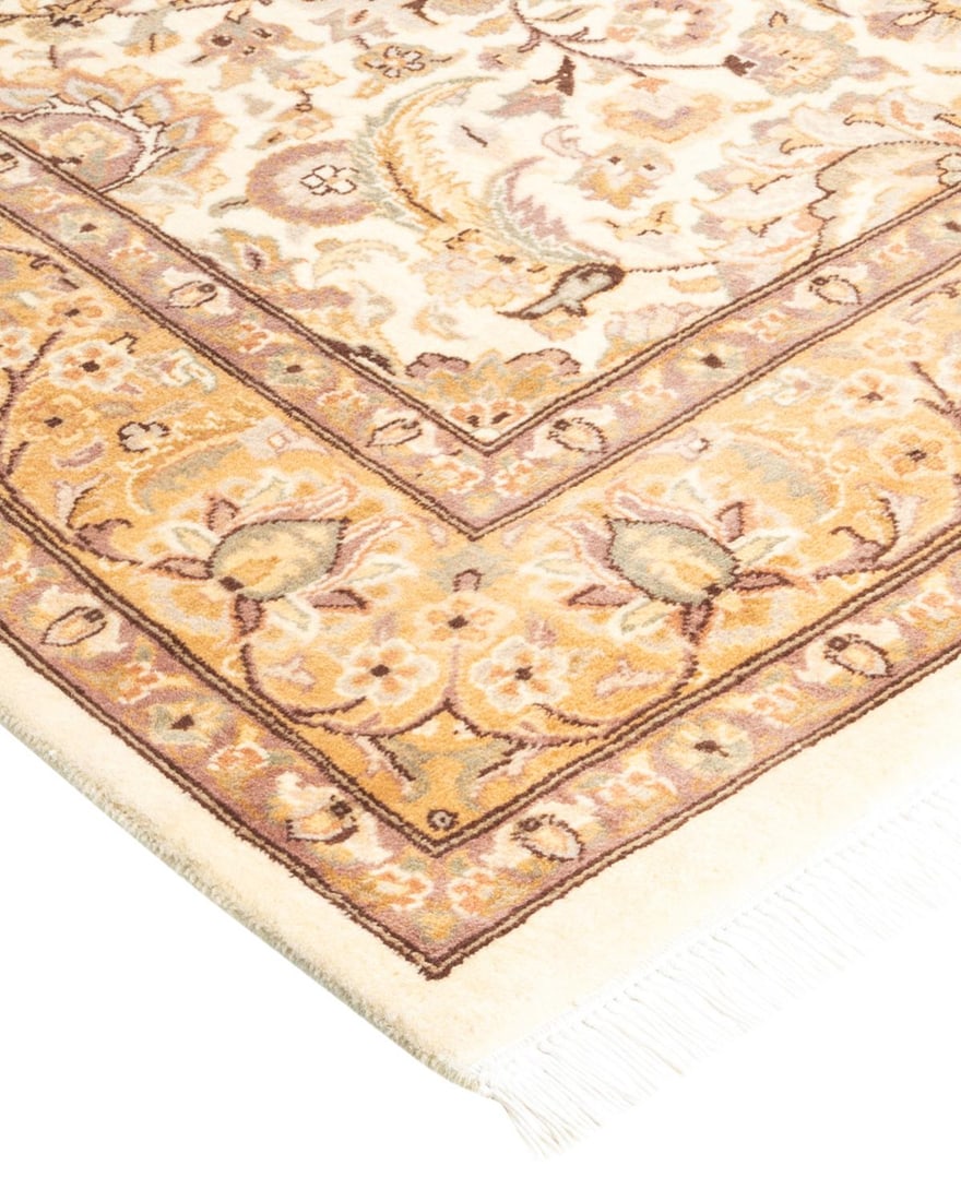 Mogul, One-of-a-Kind Hand-Knotted Area Rug - Ivory, 4' 2" x 6' 1" - 2