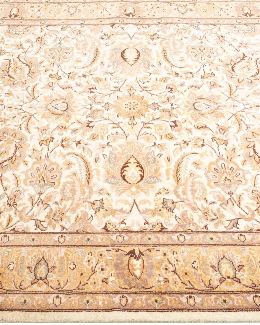 Mogul, One-of-a-Kind Hand-Knotted Area Rug - Ivory, 4' 2" x 6' 1" - 4