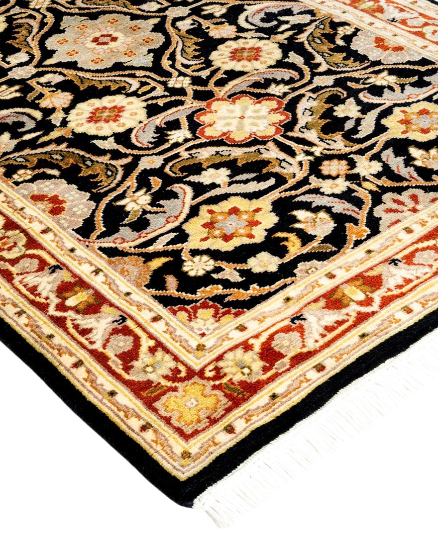 Mogul, One-of-a-Kind Hand-Knotted Runner Rug - Black, 2' 6" x 11' 10" - 2