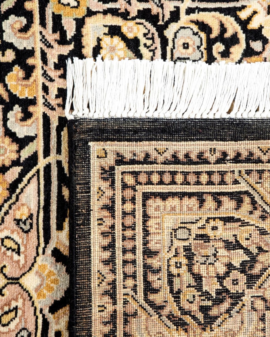 Mogul, One-of-a-Kind Hand-Knotted Area Rug - Black, 4' 1" x 6' 1" - 5