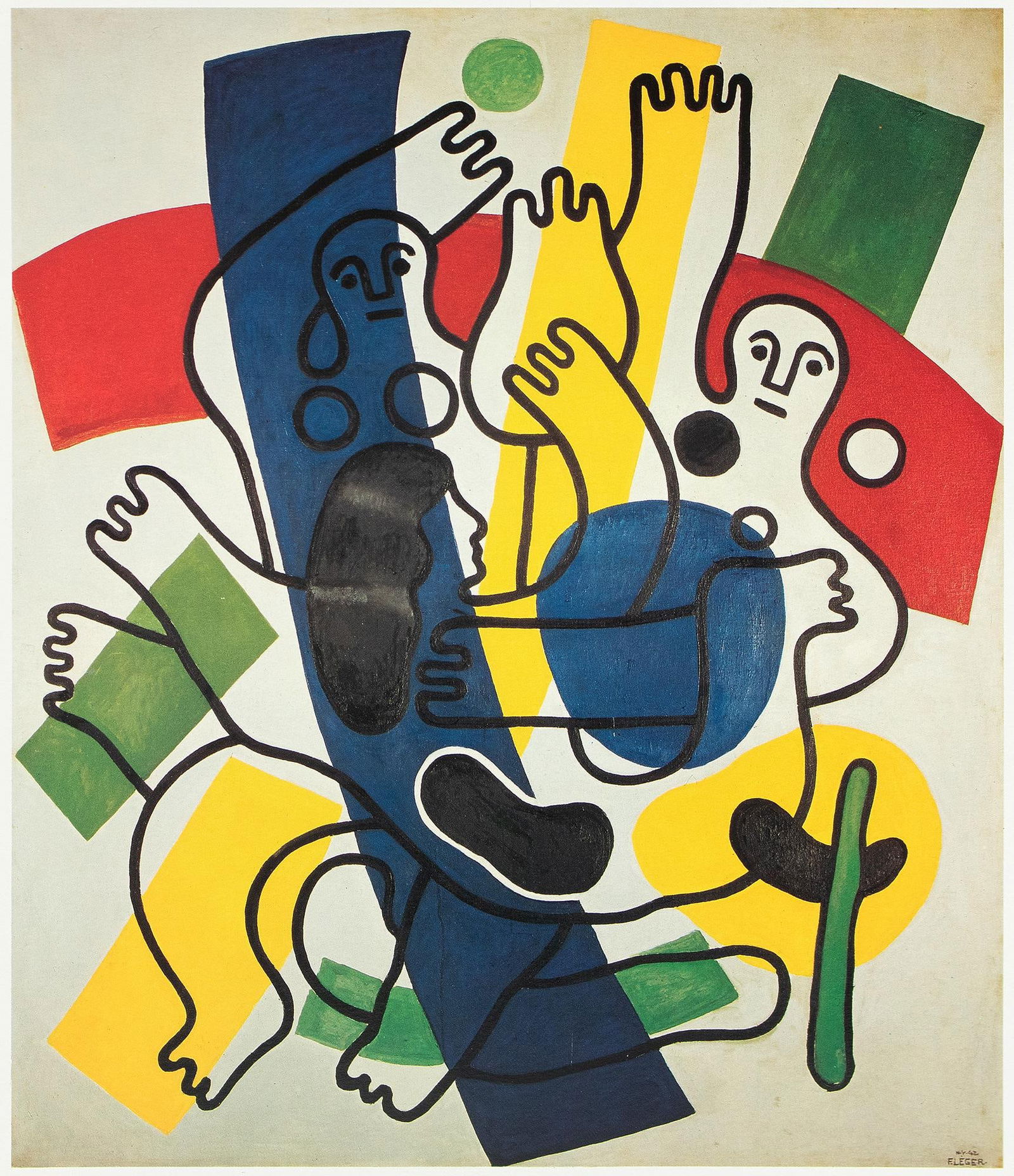1990 After Fernand Leger "Dance", Full-Color Parisian Print - 2