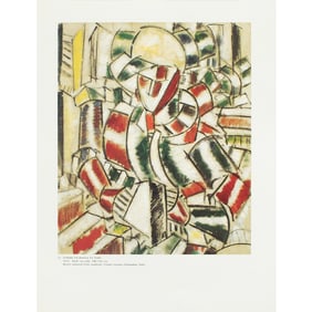 1990 After Fernand Leger "Woman in Red and Green", Full-Color Parisian Print