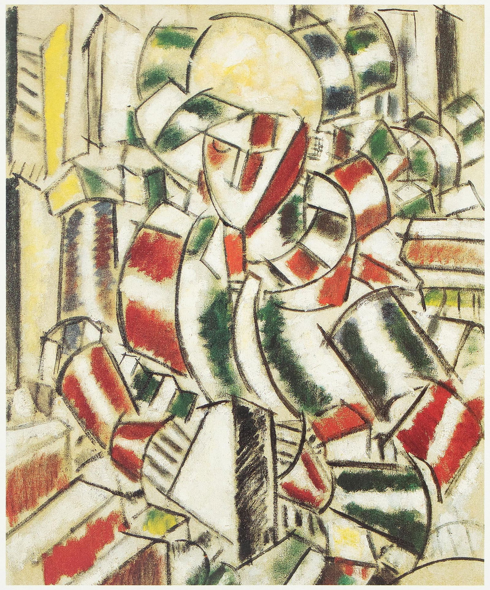 1990 After Fernand Leger "Woman in Red and Green", Full-Color Parisian Print - 2