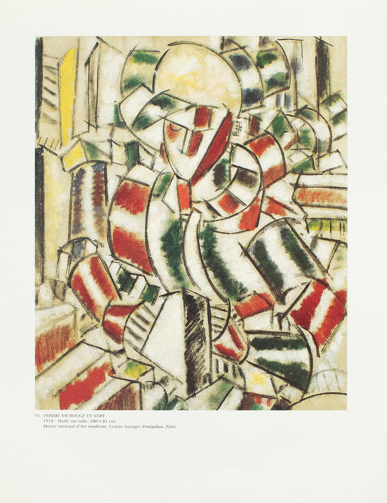 1990 After Fernand Leger "Woman in Red and Green", Full-Color Parisian Print - 3