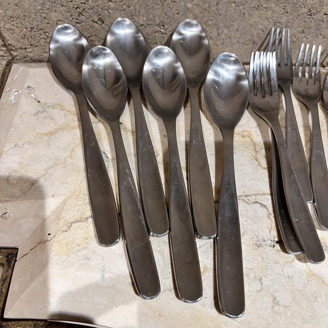 30 Piece Gourmet Stainless Flatware Midcentury Modern Service Six - 2