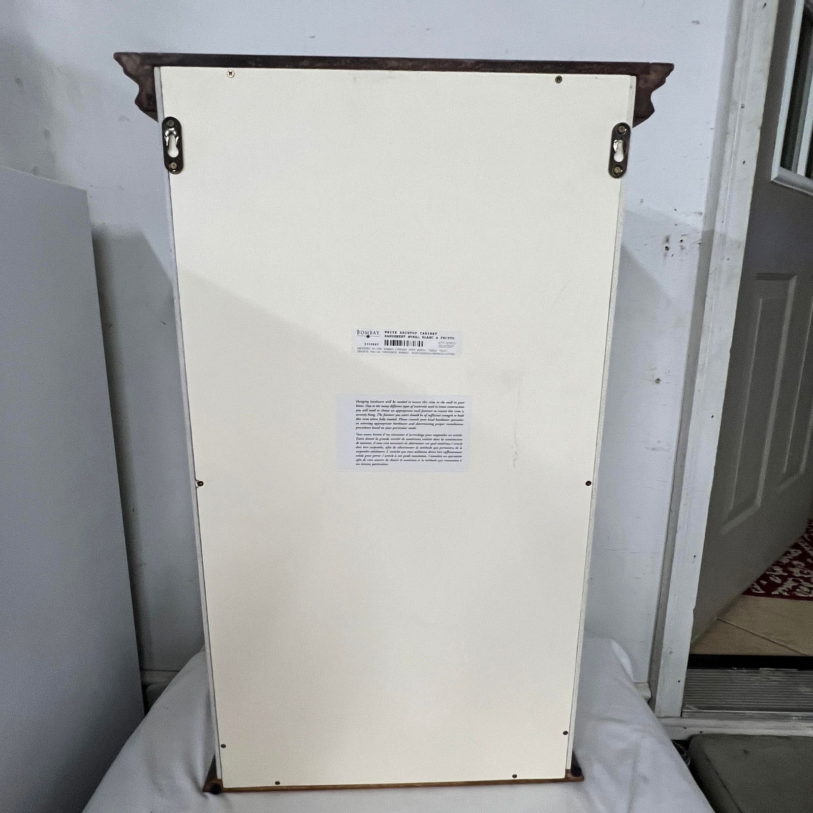 Arch Top Wall Hanging / Tabletop Three Glass Shelf Curio Cabinet - 3