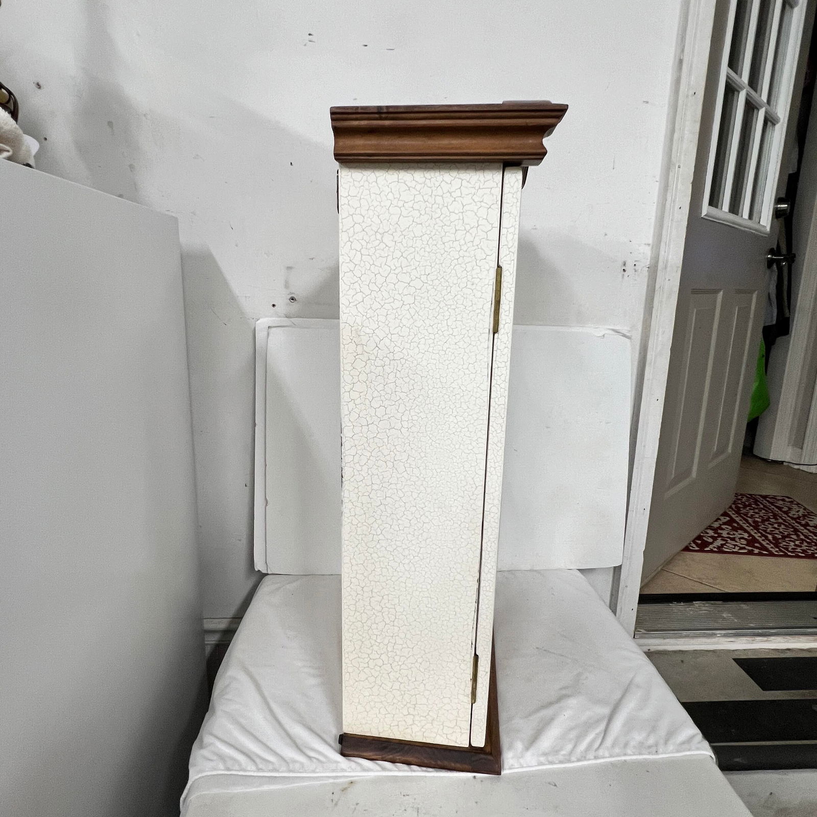 Arch Top Wall Hanging / Tabletop Three Glass Shelf Curio Cabinet - 4