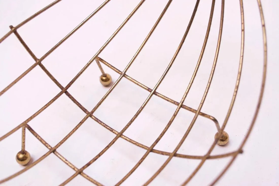Mid-Century Modern Brass Decorative Basket - 11