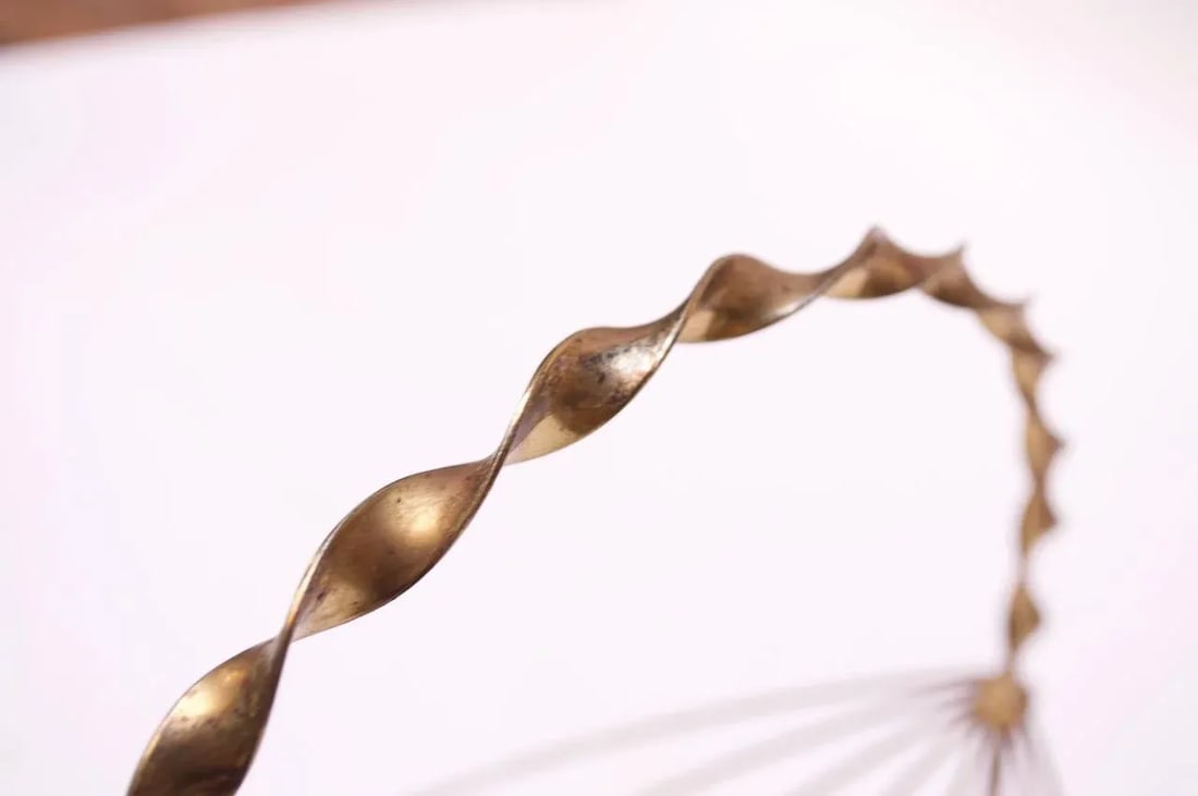 Mid-Century Modern Brass Decorative Basket - 7