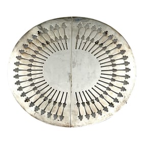 Antique Barbour Silver Co. Silverplate Expanding Pierced Oval Trivet