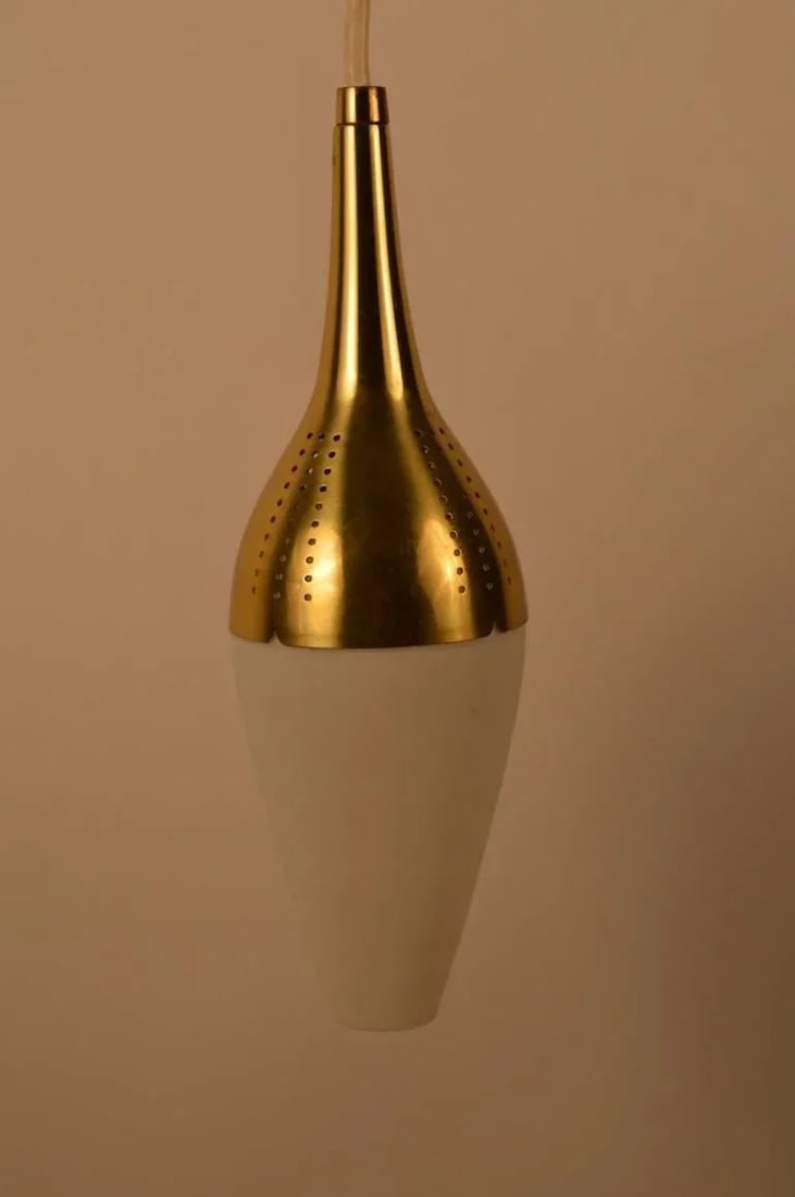 Brass and Glass Pendant - 2