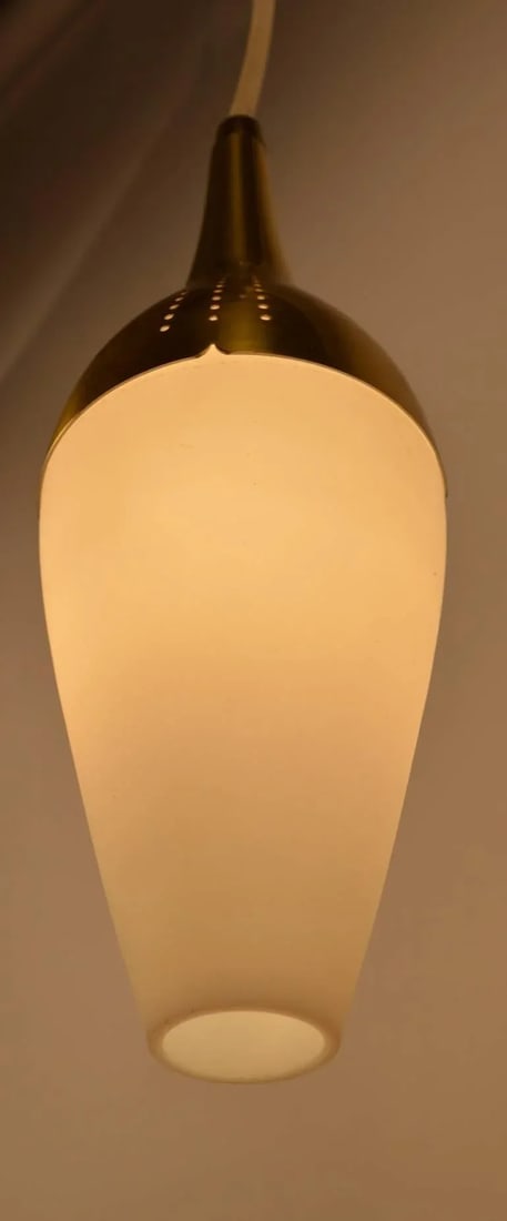 Brass and Glass Pendant - 5