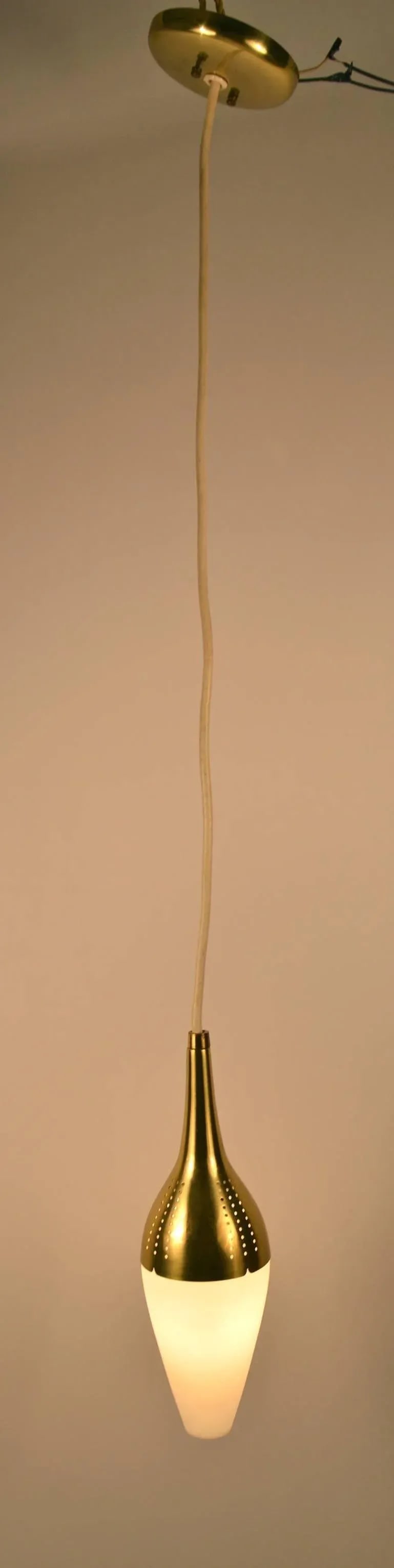 Brass and Glass Pendant - 7