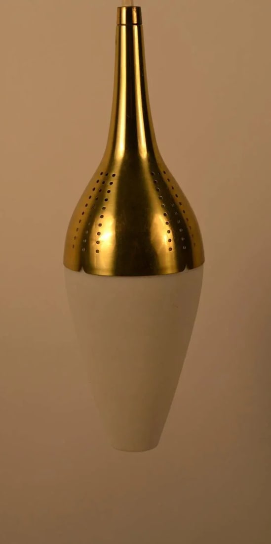 Brass and Glass Pendant - 8