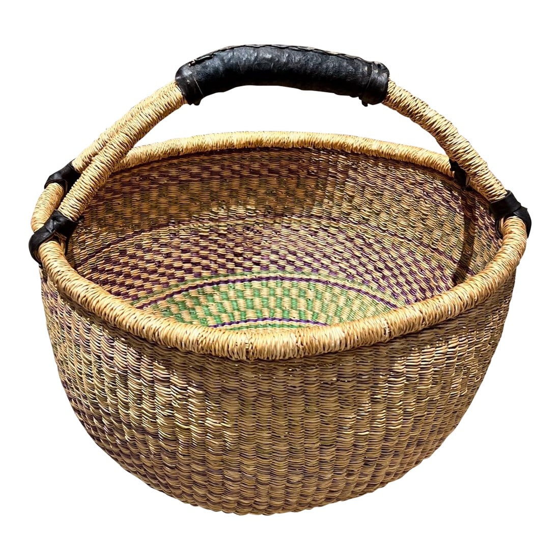 Handwoven Traditional African Bolga Farmer's Market Basket (1 of 9)