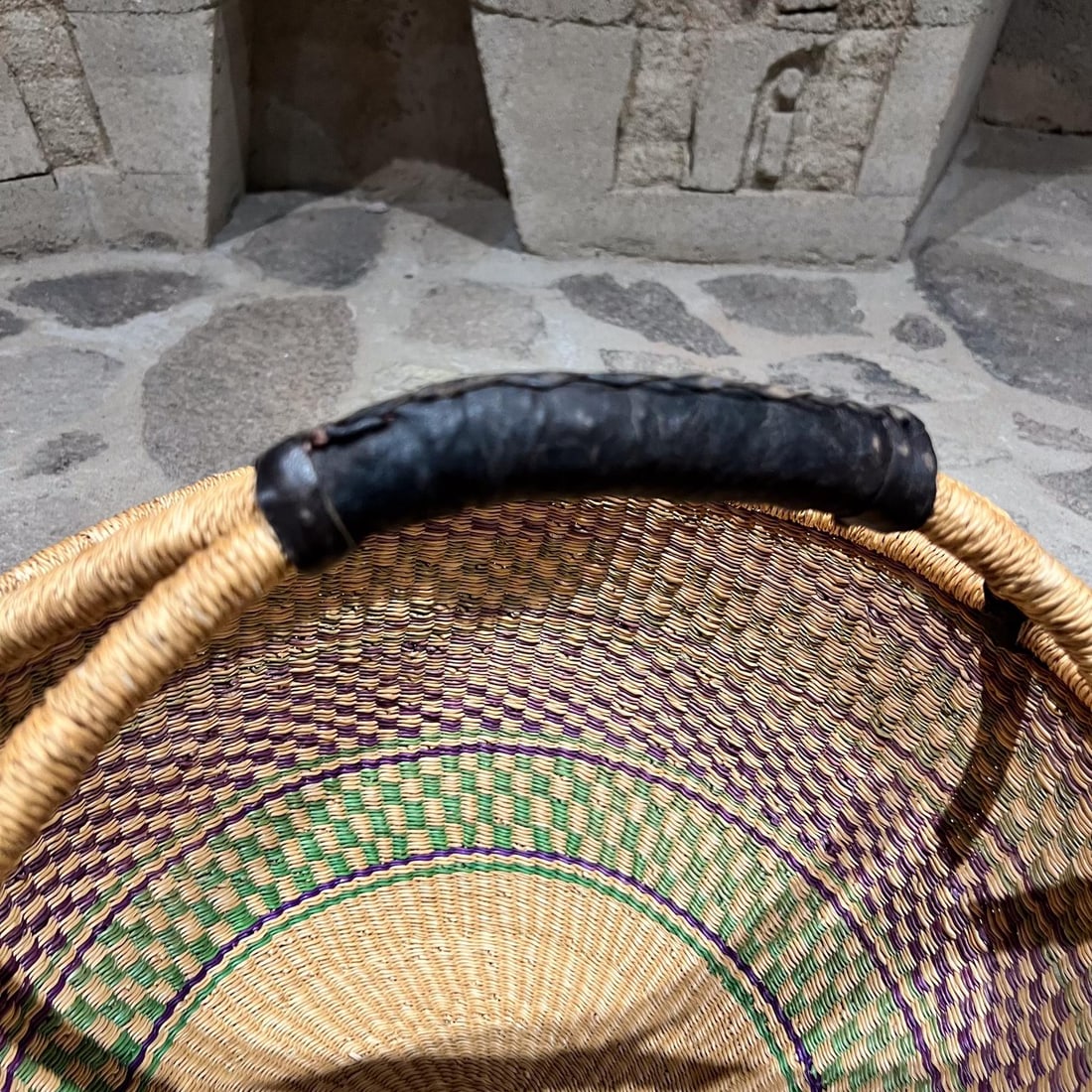 Handwoven Traditional African Bolga Farmer's Market Basket - 5