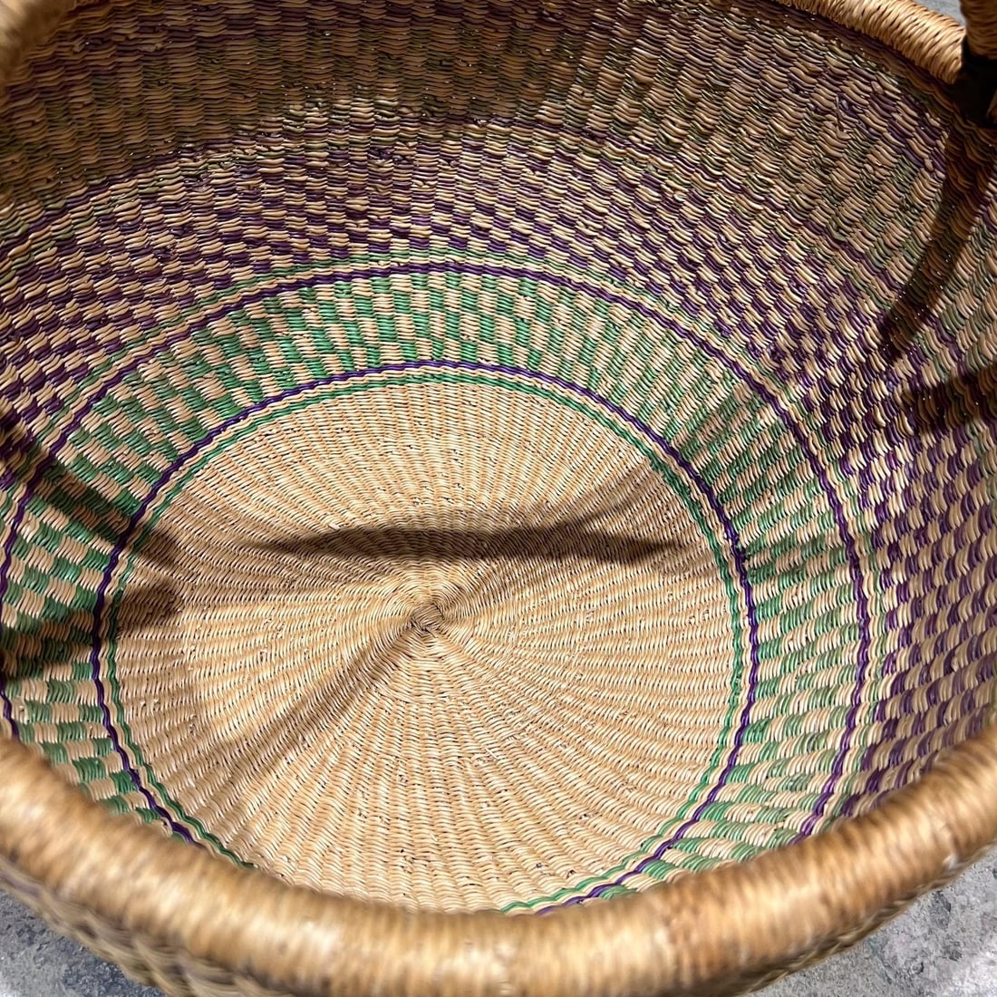 Handwoven Traditional African Bolga Farmer's Market Basket - 6