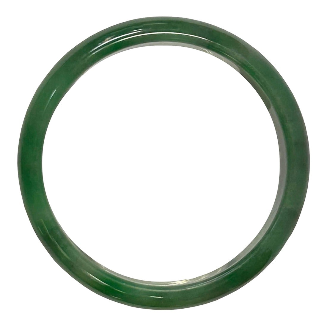 2.5" Chinese Natural Mixed Green Jade Stone Bracelet Bangle (1 of 6)