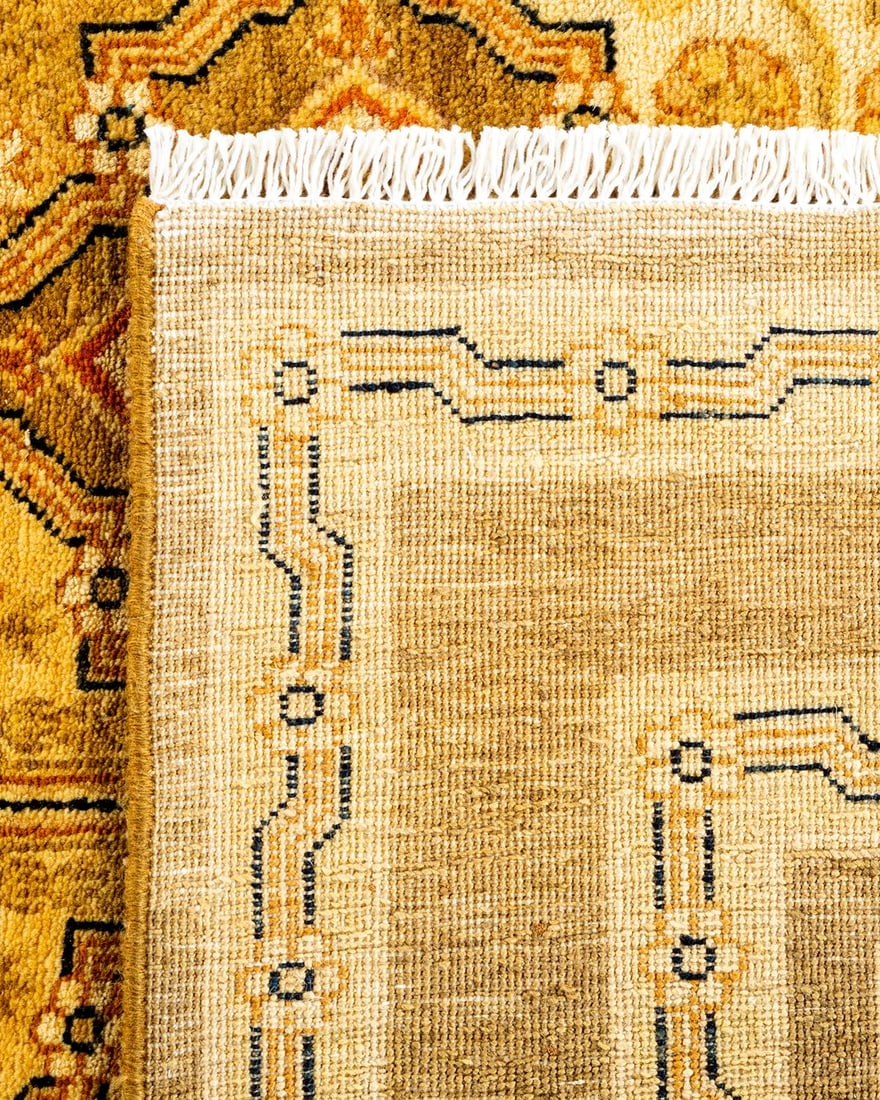 Ottoman, One-of-a-Kind Hand-Knotted Area Rug - Gold, 4' 3" x 6' 2" - 5