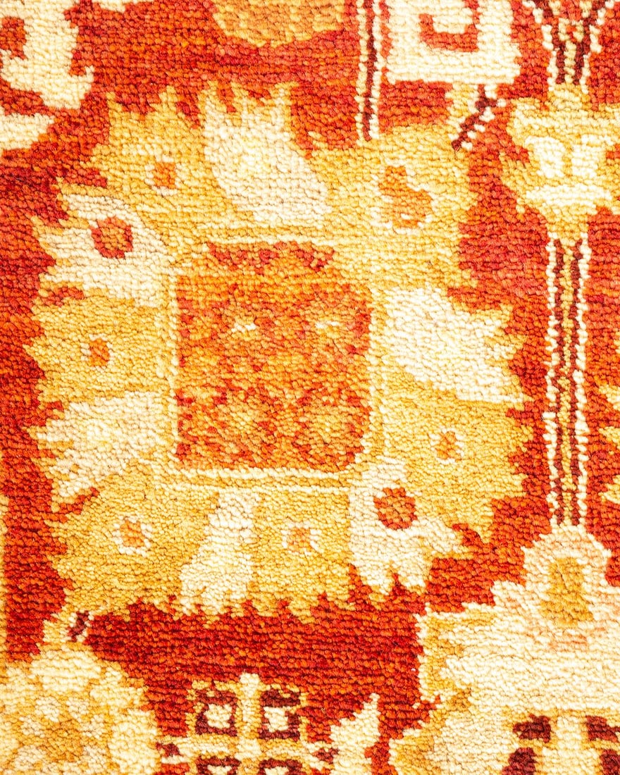 Eclectic, One-of-a-Kind Hand-Knotted Area Rug - Red , 4' 2" x 6' 4" - 3