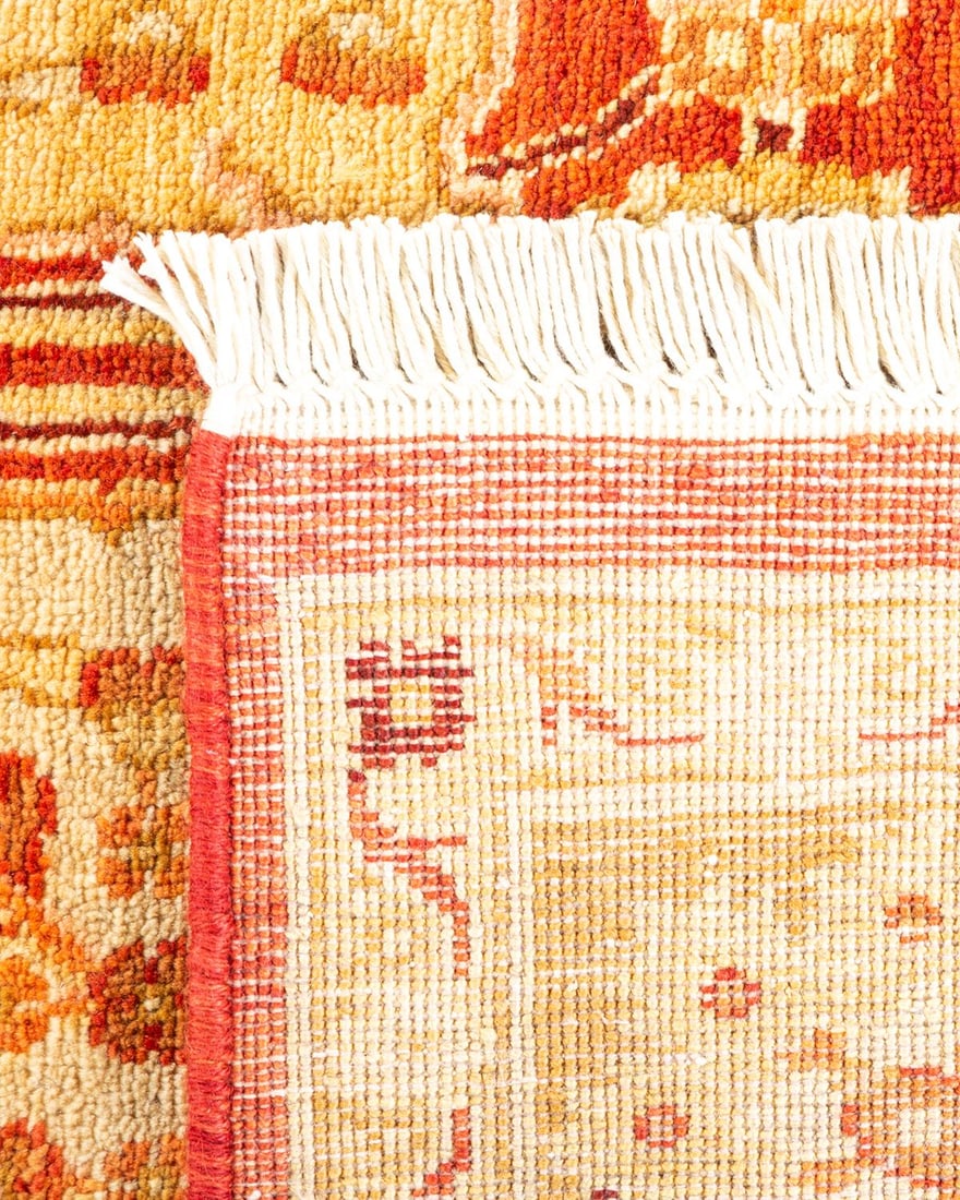 Eclectic, One-of-a-Kind Hand-Knotted Area Rug - Red , 4' 2" x 6' 4" - 5