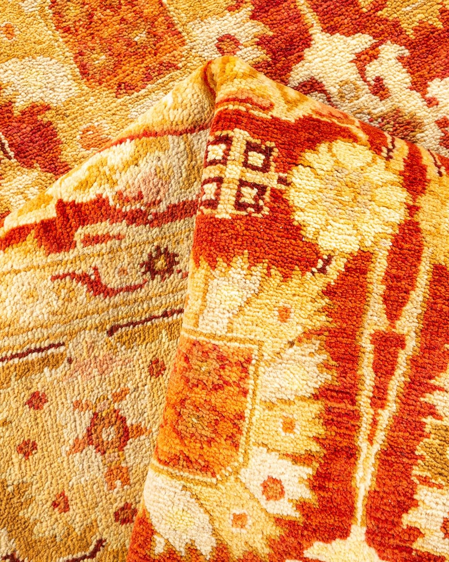 Eclectic, One-of-a-Kind Hand-Knotted Area Rug - Red , 4' 2" x 6' 4" - 7