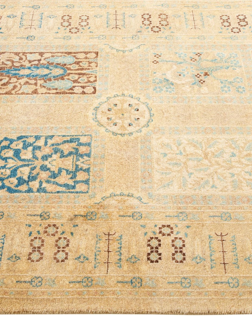 Mogul, One-of-a-Kind Hand-Knotted Runner Rug - Ivory, 3' 0" x 8' 9" - 4