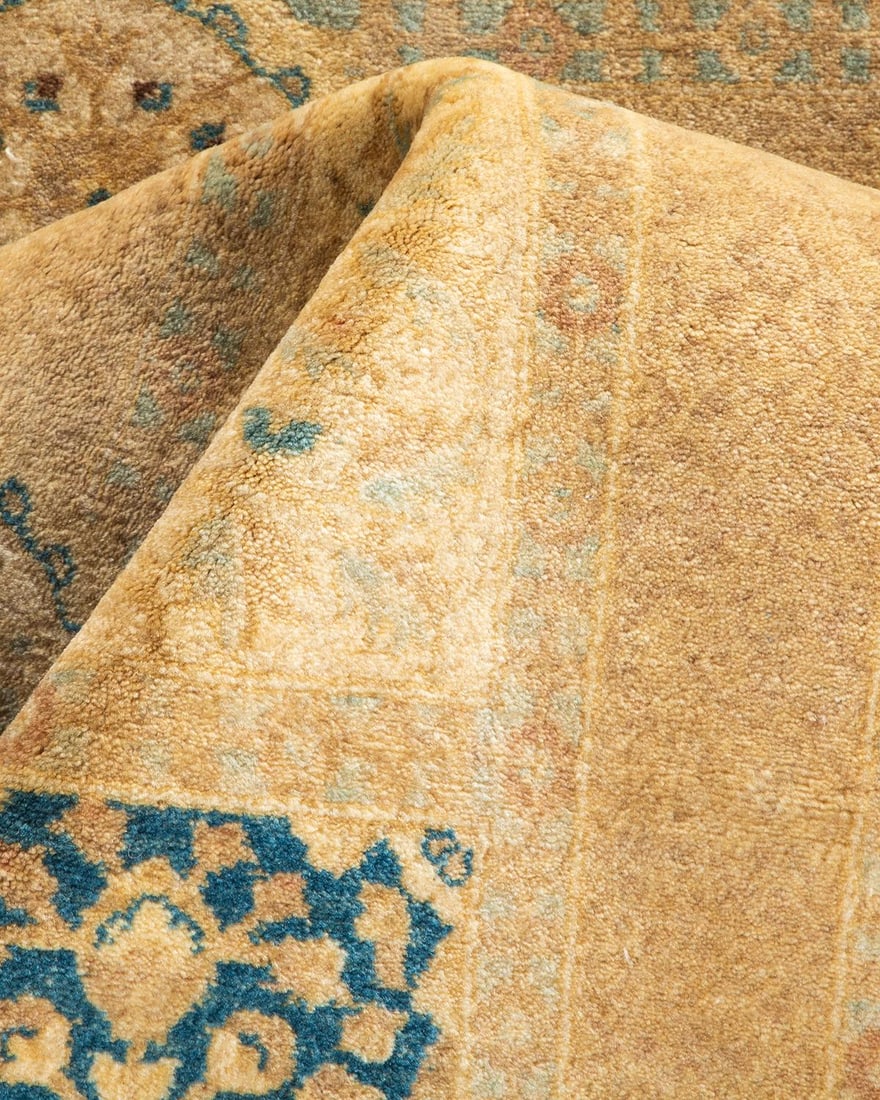 Mogul, One-of-a-Kind Hand-Knotted Runner Rug - Ivory, 3' 0" x 8' 9" - 7