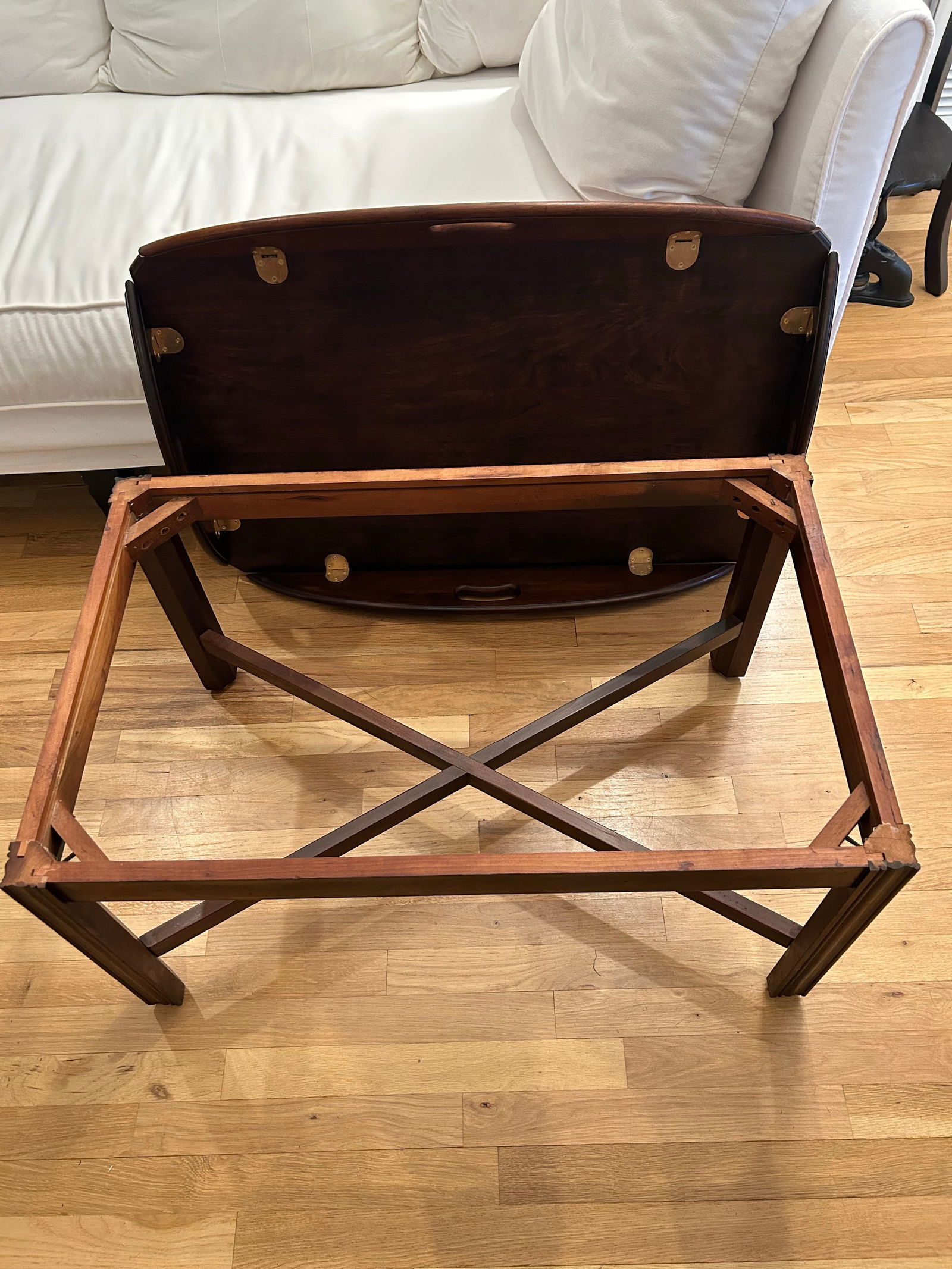 1970's Ethan Allen "Georgian Court" Butlers Tray Coffee Table - 10