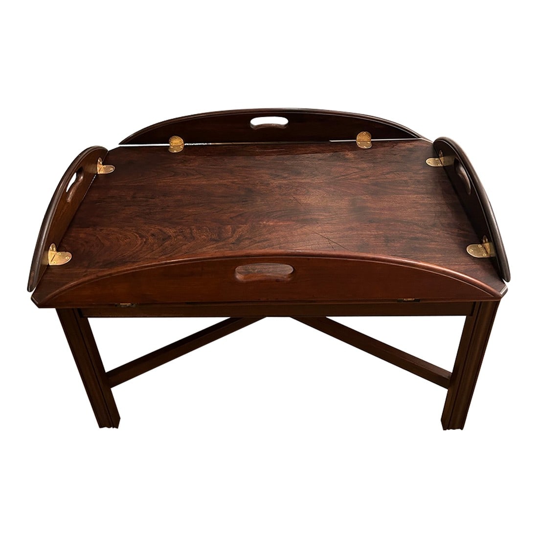 1970's Ethan Allen "Georgian Court" Butlers Tray Coffee Table (1 of 10)