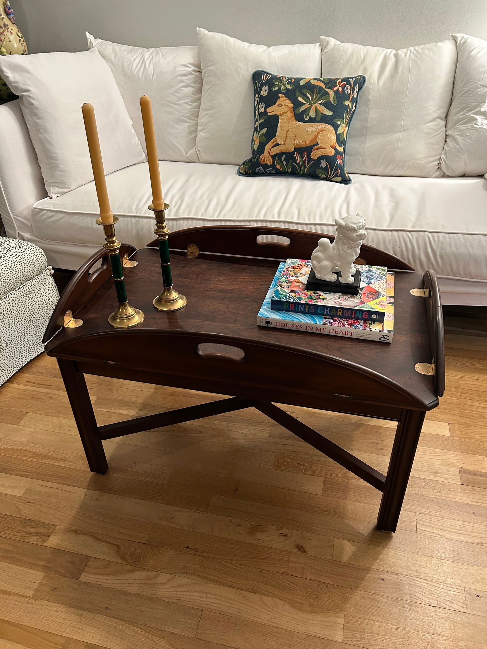 1970's Ethan Allen "Georgian Court" Butlers Tray Coffee Table - 2