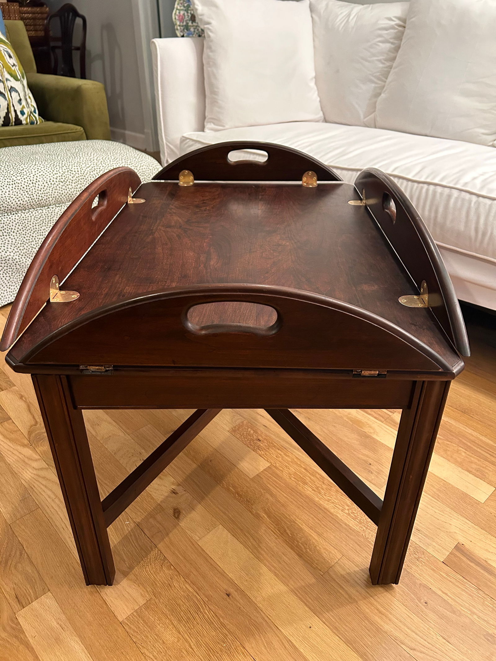 1970's Ethan Allen "Georgian Court" Butlers Tray Coffee Table - 3