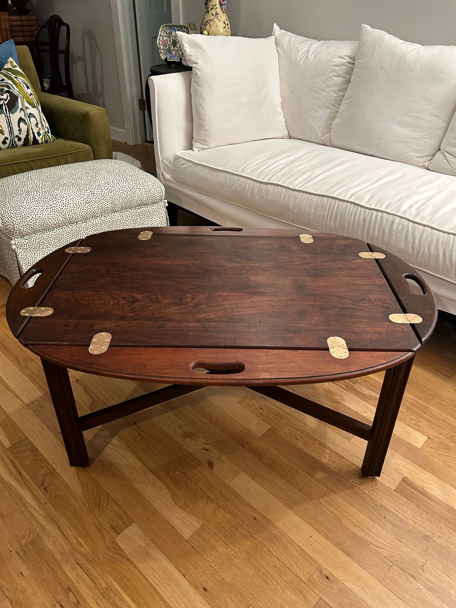 1970's Ethan Allen "Georgian Court" Butlers Tray Coffee Table - 4