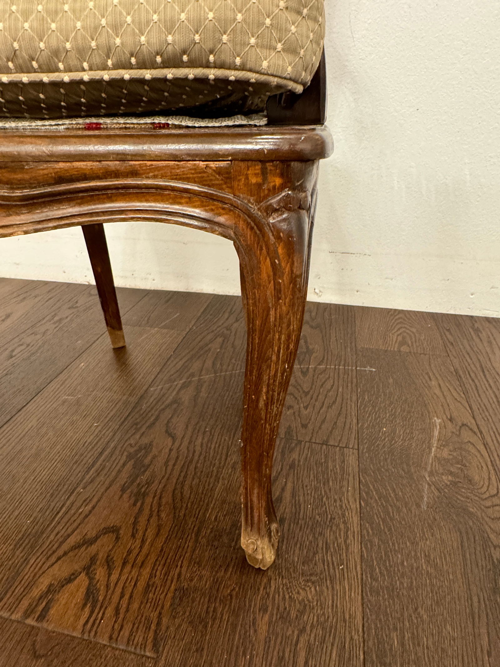 1980s Vintage French Cane Arm Chair, Accent Chair With Removable Seat Cushion - 9