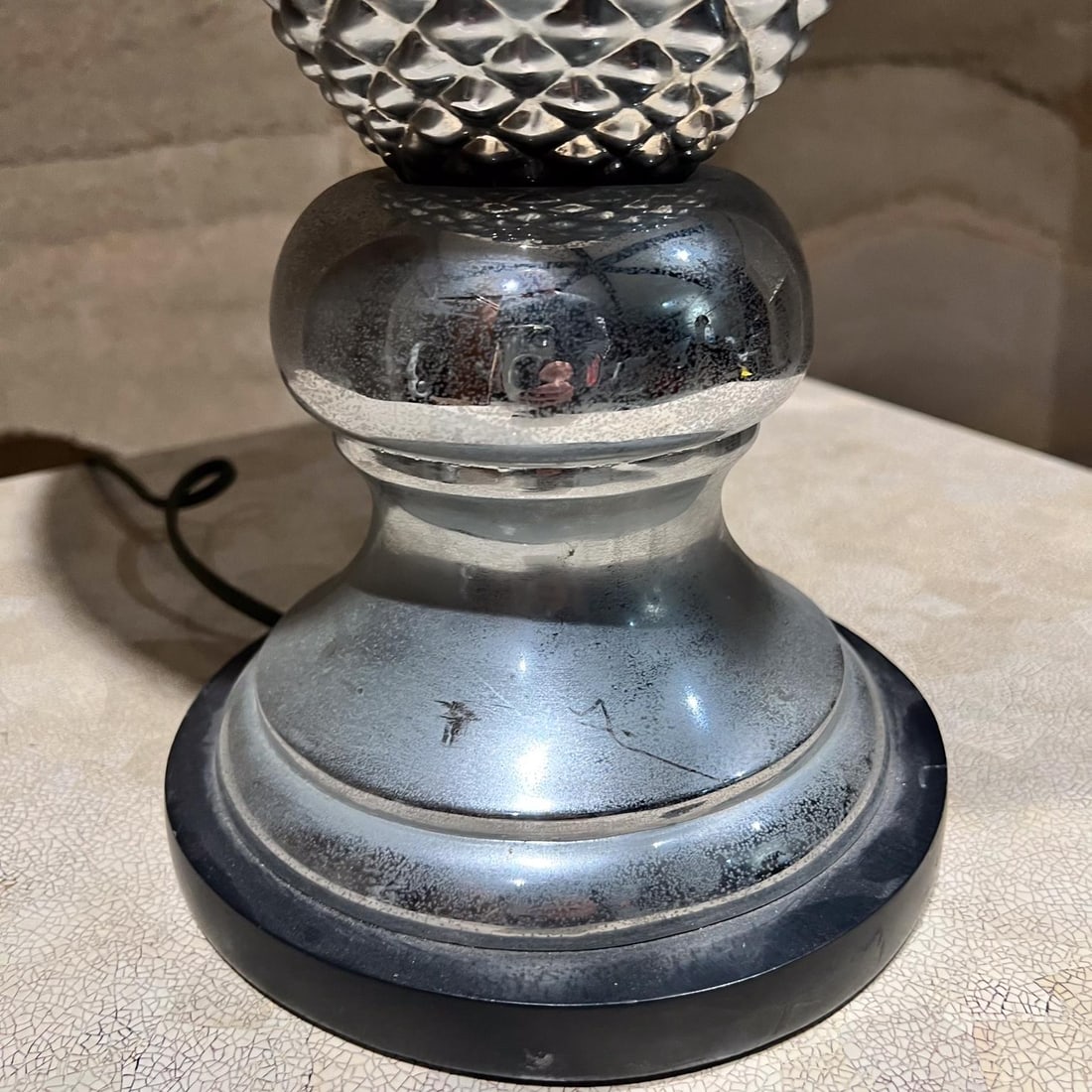 1970s Hollywood Regency Pineapple Table Lamp - 4