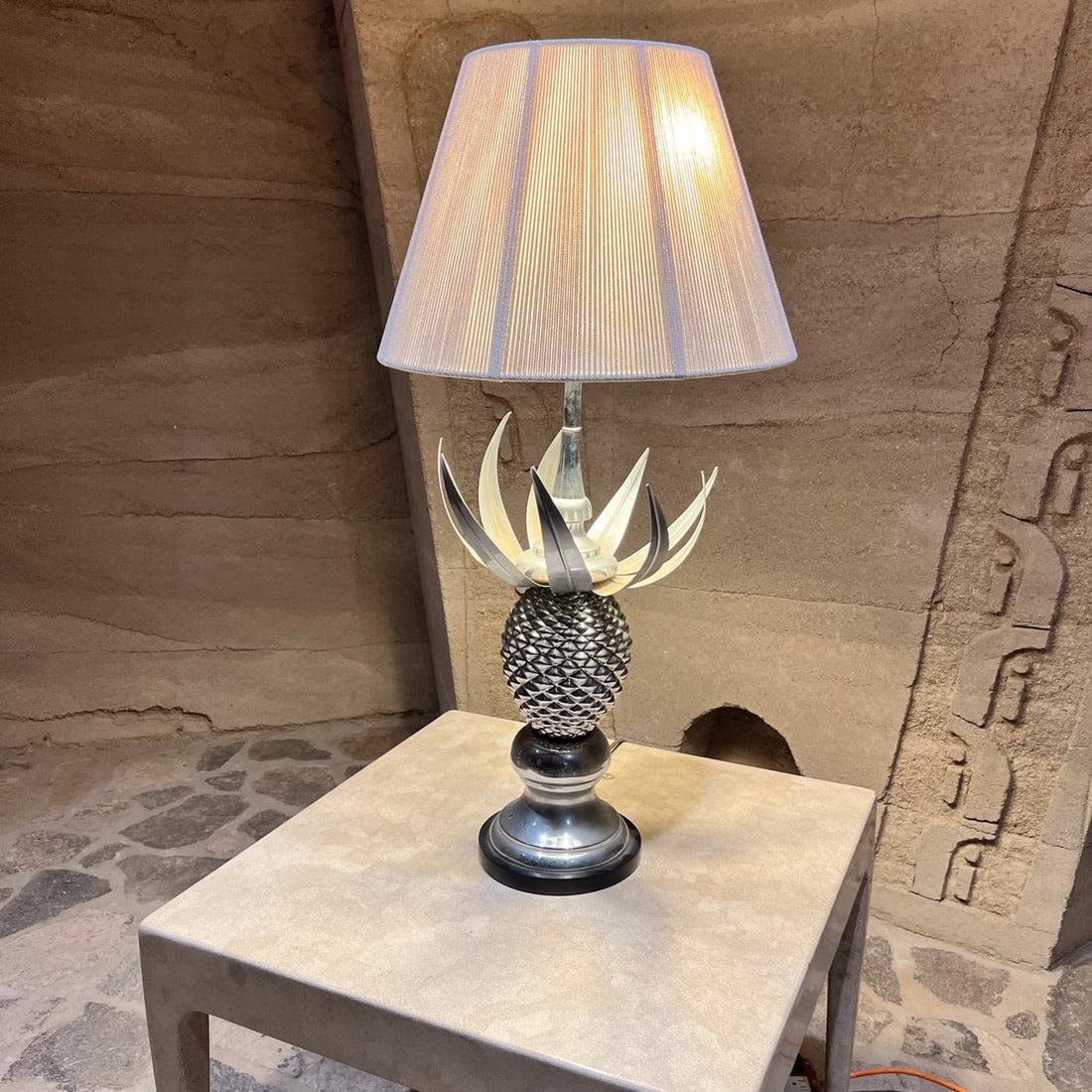 1970s Hollywood Regency Pineapple Table Lamp - 9