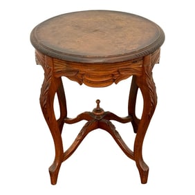 1940s Vintage Country French Carved Side Table