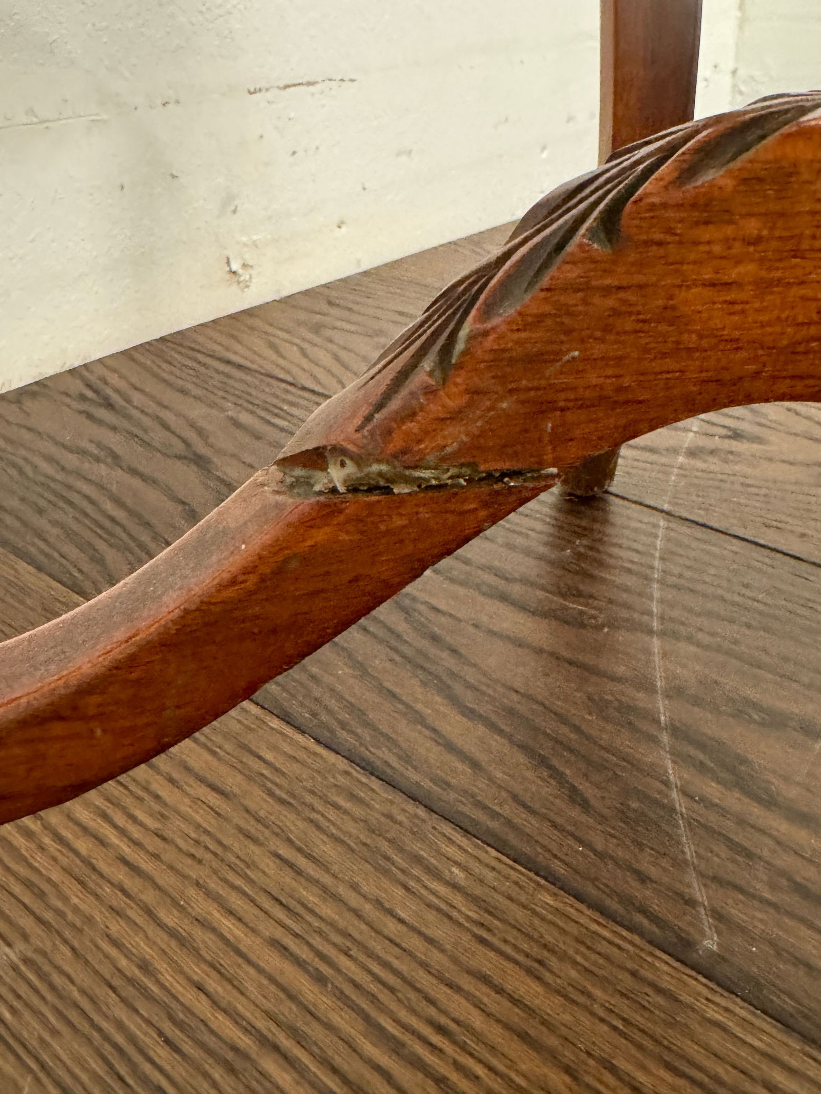 1940s Vintage Country French Carved Side Table - 6