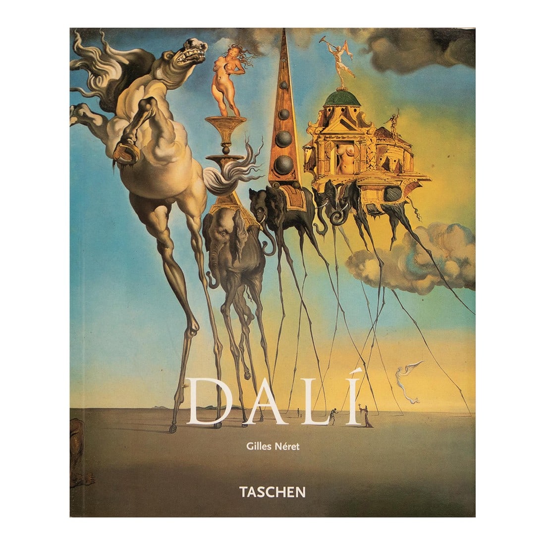 Dali by Gilles Neret, 2002 Coffee Table Art Book: An excellent medium size art book "Dali" by Gilles Neret. Soft cover. 96 pages. 89 plates (illustrations) in colors and black and white. Salvador Dali Chronology and articles about Dali art in