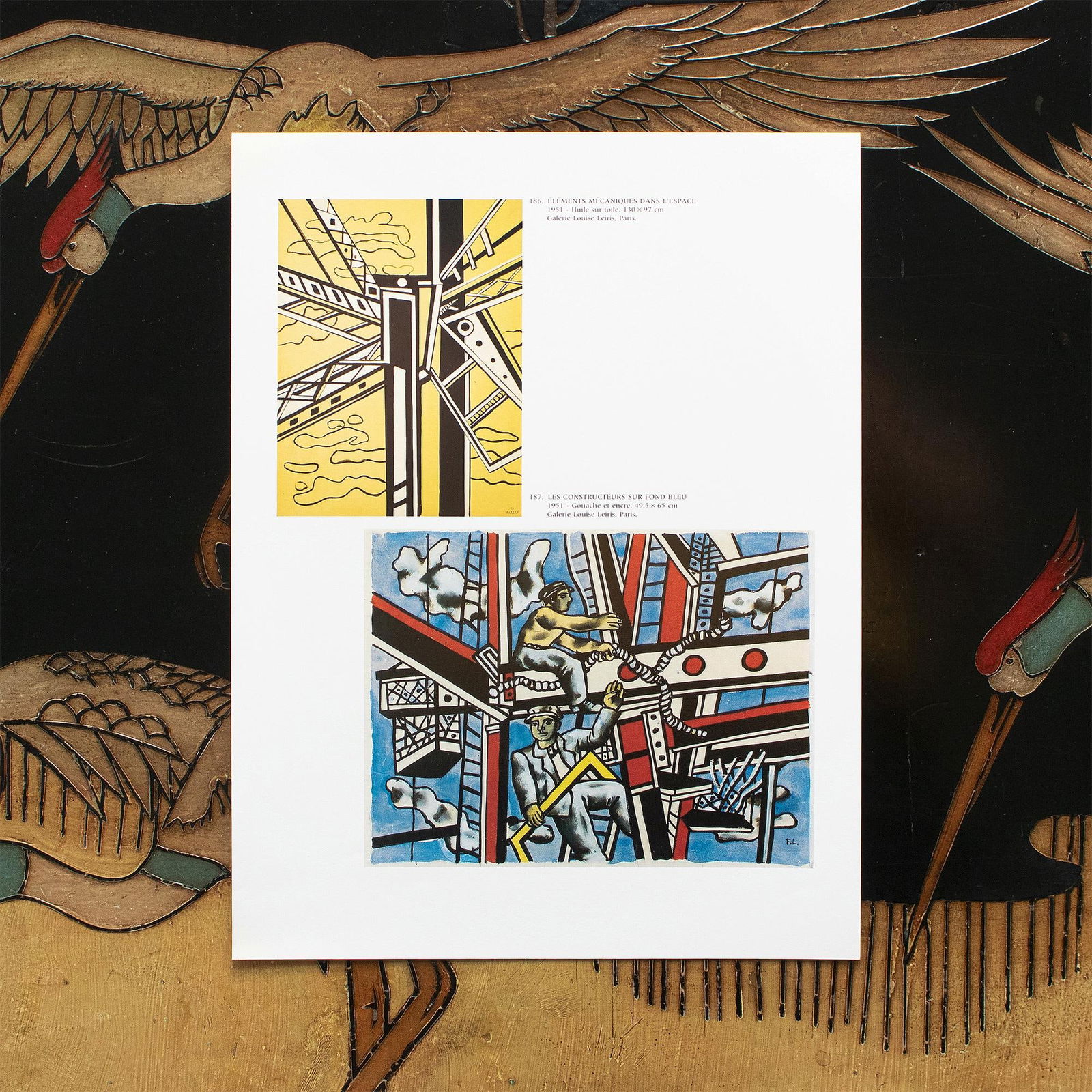 1990 After F. Leger "Builders on a Blue Background" and "Mechanical Elements in Space", Full-Color P - 6