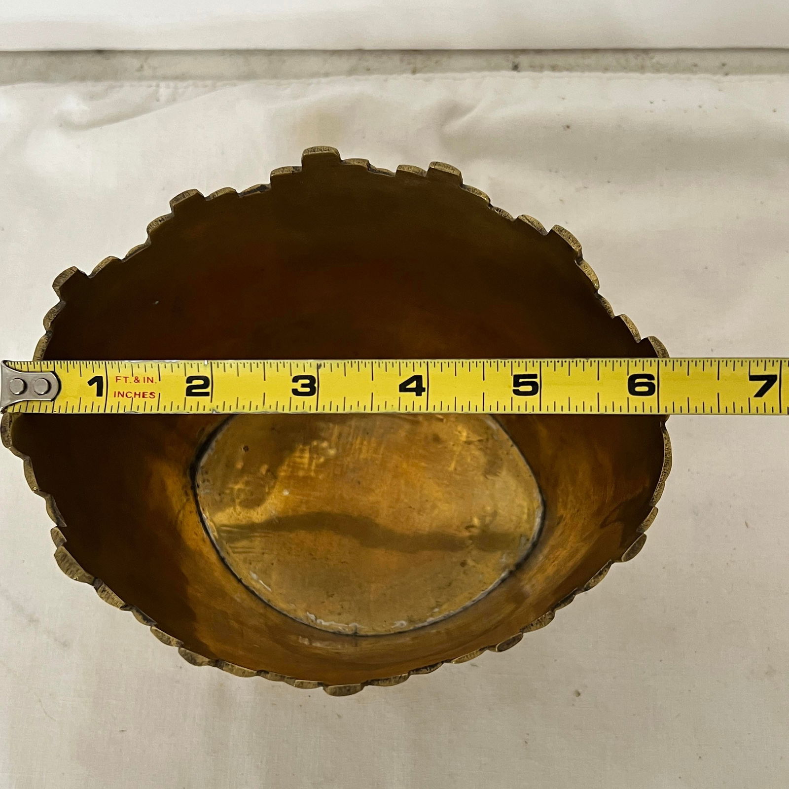 Mid Century Brass Bamboo Cachepot - 5