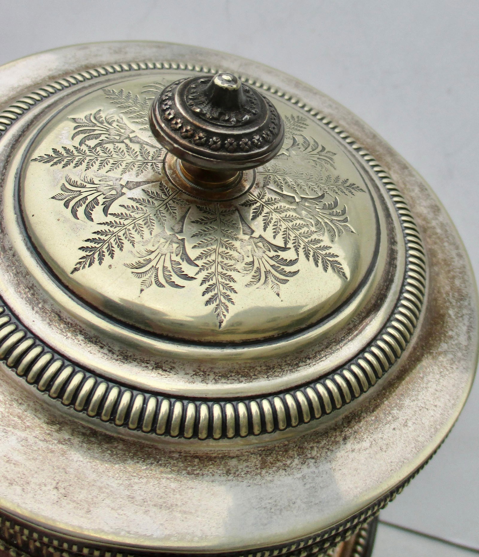 Silver Plate Biscuit Box Circa 1880s' - 4