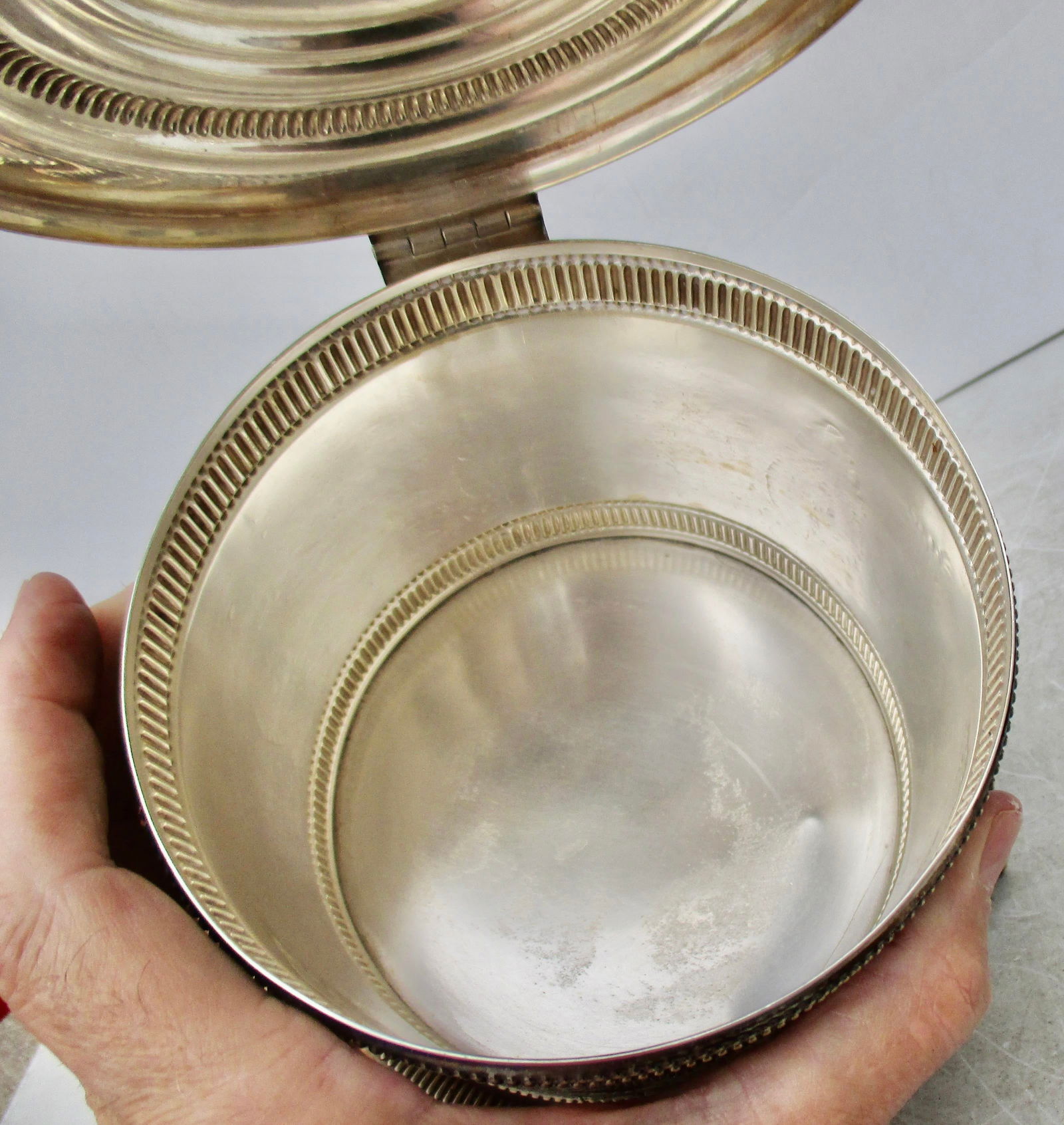 Silver Plate Biscuit Box Circa 1880s' - 7